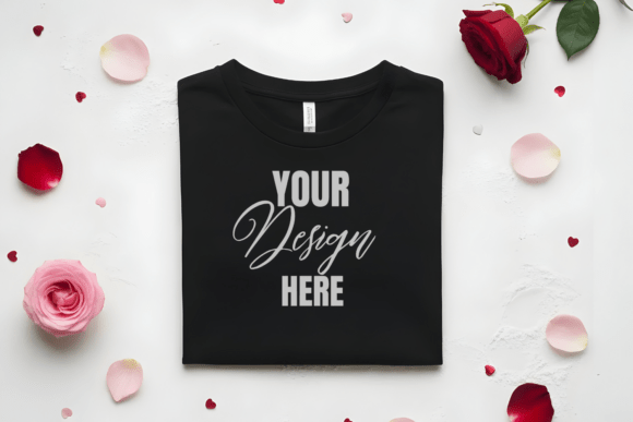 Download Flat Lay Valenitne T-Shirt Mockup - Premium Resources